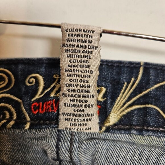 Refuge Vixen Jeans Womens 14 Curvy Boot Cut Refuge Stretch dark Wash casual - Picture 15 of 16